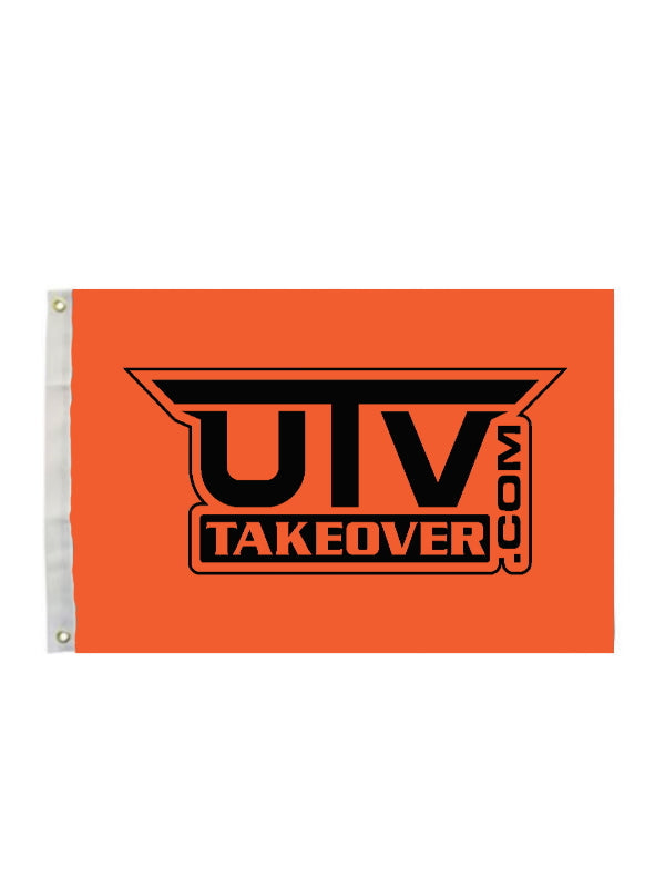 UTV Takeover Logo Orange Whip Flag