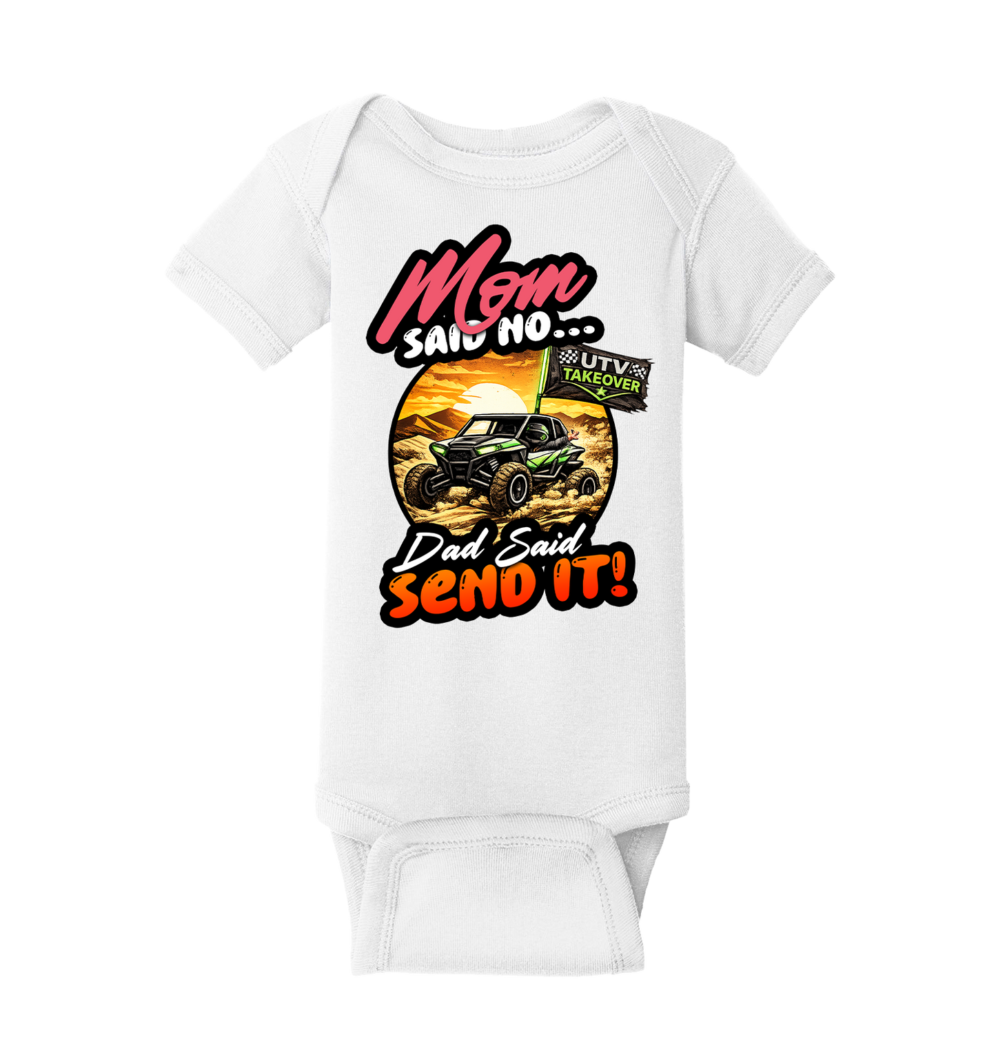Mom Said No - Short Sleeve Baby Bodysuit
